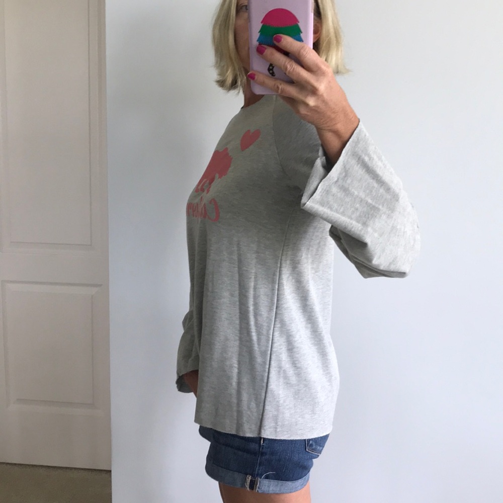 Grey, Long Sleeve ‘California’ Pullover Top - Picture 5 of 8